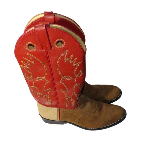 JUSTIN‎ Leather Cowboy Boots  SIZE 6 - Picture 2 of 5